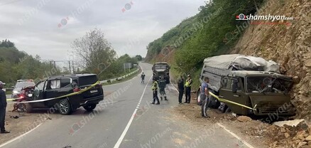 Տաթև-Լծեն խաչմերուկում բախվել են «Toyota Land Cruiser»-ը և «КамАЗ»-ը․ կան վիրավորներ․ shamshyan.com