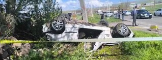 Ողբերգական ավտովթար՝ Արթիկում․ BMW-ն գլխիվայր շրջվել է․ վարորդը հիվանդանոցի ճանապարհին մահացել է․ shamshyan.com