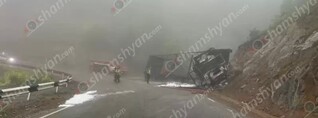 Սյունիքում «DAF» մակնիշի բեռնատար է այրվել. shamshyan.com