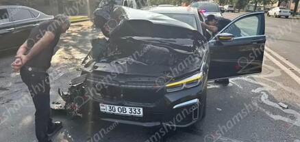 Բաղրամյան պողոտայում բախվել են «BMW 750Li»-ն և մարդատար «Գազել»-ը․ shamshyan.com