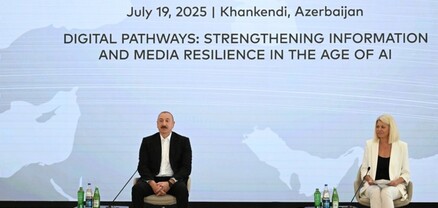 Oկnւպաgված Արցախում Ալիևի մասնակցությամբ գլոբալ մեդիա ֆորում է անցկացվում