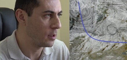 Սև ծովից Հայաստանին մոտեցող ակտիվ ցիկլոնը՝ արբանյակային լուսանկարի վրա