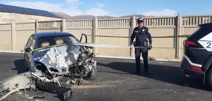 Ավտովթար՝ Շիրակի մարզում․ 19-ամյա վարորդը  բախվել է բետոնե պարսպին․ կա վիրավոր․