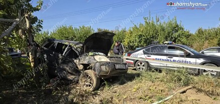 Հնաբերդում «Chery Tiggo»-ն երկաթե ձողին, կոտրել ընկուզենին ու հայտնվել ջրատարի մոտ. կա վիրավոր. shamshyan.com