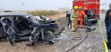 Արմավիրի մարզում բախվել են «Mazda»-ն ու «Lada»-ն. կա 1 զոհ, 2 վիրավոր. shamshyan.com