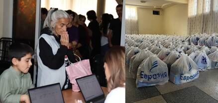 Ռուսական մարդասիրական առաքելությունը Էջմիածին է ուղարկել 8 տոննա օգնություն