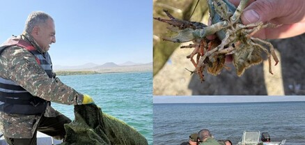 Սևանա լճում հայտնաբերվել են ապօրինի խեցգետնաորսիչներ և ձկնորսական ցանցեր