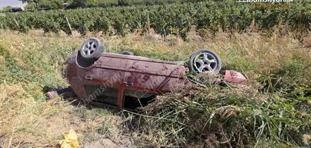 Արարատի մարզում «Volkswagen»-ը մի քանի պտույտ շրջվել ու գլխիվայր հայտնվել է ջրատարի մոտ. կա 5 վիրավոր. shamshyan.com