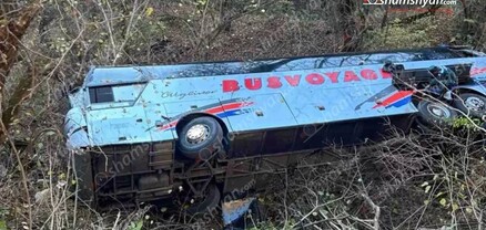 Հաղարծնում Բրյուսովի համալսարանի ուսանողներին տեղափոխող ավտոբուսը կիսակողաշրջված հայտնվել է անտառում․ կա մոտ 20 վիրավոր. shamshyan.com