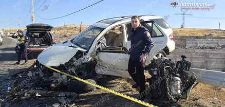 Նոր Հաճնի կամրջի մոտ բախվել են «Jeep»-ն ու «Mercedes»-ը. կա 6 վիրավոր. shamshyan.com