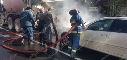 Երևանում «Mercedes»-ում պայթյուն է տեղի ունեցել՝ հրդեհի բռնկումով. shamshyan.com