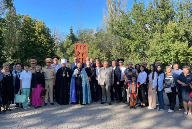 Մարիուպոլ քաղաքում օծվել է հայ և ուկրաինացի ժողովուրդների անմեղ զոհերի հիշատակին նվիրված խաչքար