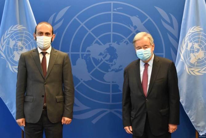 ՀՀ ԱԳ նախարար Արարատ Միրզոյանը հանդիպում է ունեցել ՄԱԿ-ի գլխավոր քարտուղար Անտոնիո Գուտերեշի հետ