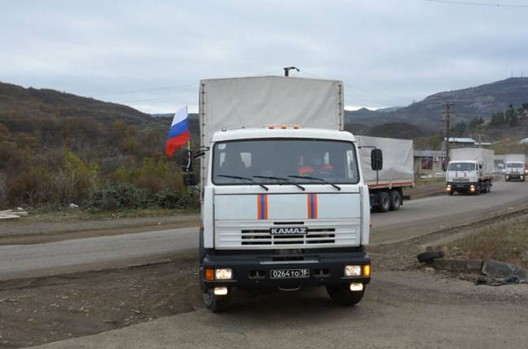 Ռուս խաղաղապահները 9 տոննա մարդասիրական օգնություն են հասցրել Լեռնային Ղարաբաղ