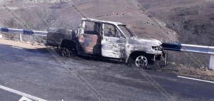 Կապան-Աղվանի ճանապարհին UAZ Pickup-ում հրդեհ է բռնկվել. shamshyan.com