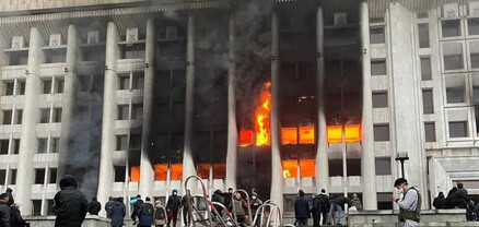 Ղազախստանում ցուցարարները ներխուժել են «Միր 24» հեռուստաալիքի գրասենյակ ու ավերել այն