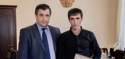 Լոռու մարզպետը պարգևատրել է 2-ամյա երեխային փրկած քաղաքացուն