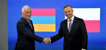 Նախագահ Վահագն Խաչատուրյանը հանդիպել է Լեհաստանի նախագահ Անջեյ Դուդայի հետ