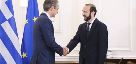 ԱԳ նախարար Արարատ Միրզոյանը հանդիպել է Հունաստանի վարչապետ Կիրիակոս Միցոտակիսի հետ