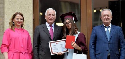 Հանրապետության նախագահը ՀՊՏՀ-ում մասնակցել է շրջանավարտների դիպլոմների հանձնման արարողությանը