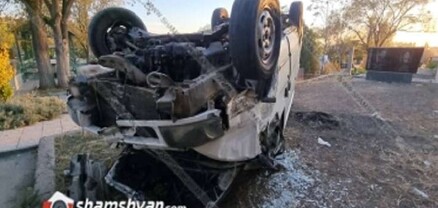 Երևանում Ford Transit-ը բախվել է Nissan XTrail-ին, անցել մայթով և հայտնվել գերեզմանոցում․ shamshyan.com