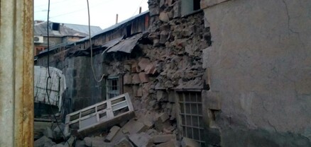 Երևանի Ռոստովյան փողոցի տներից մեկը մասնակի փլուզվել է․ կրկին փլուզման վտանգ կա