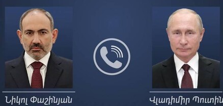 Վարչապետ Փաշինյանը հեռախոսազրույց է ունեցել Վլադիմիր Պուտինի հետ