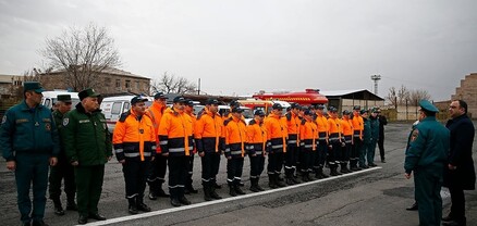 Վահե Ղազարյանը ճանապարհել է Հայաստանից Սիրիա և Թուրքիա մեկնող փրկարարական ջոկատներին
