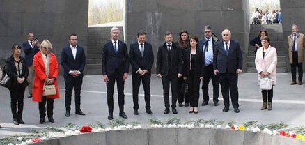 Լորան Վոքիեի գլխավորած պատվիրակությունն այցելել է Հայոց ցեղասպանության հուշահամալիր