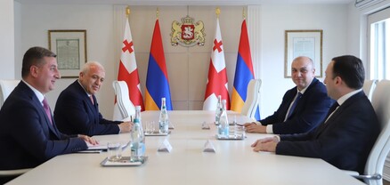 Գնել Սանոսյանին ընդունել է Վրաստանի վարչապետ Իրակլի Ղարիբաշվիլին