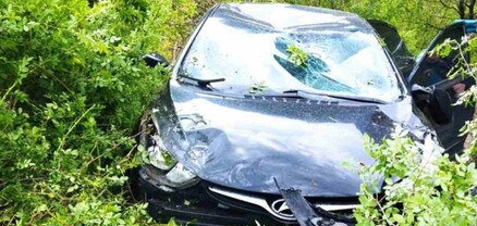 «Մենձ Էր» կոչվող քարայրի մոտակայքում «Hyundai» ավտոմեքենան ընկել է մոտակա ձորը