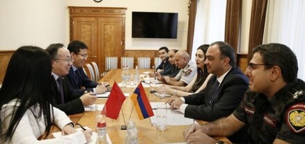 ՀՀ ՆԳ նախարար Վահե Ղազարյանը ընդունել է ՀՀ-ում Չինաստանի դեսպան Ֆան Յունին