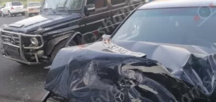 Լանջազատ գյուղի սկզբնամասում բախվել են Mercedes G 500-ն ու Mercedes C 180-ը. կա վիրավոր․ shamshyan.com