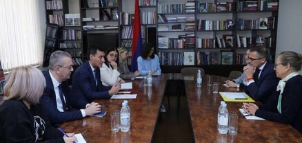 ԿԳՄՍ փոխնախարարը Ֆրանսիայի դեսպանատան պատվիրակության հետ քննարկել է ֆրանսերենի դասավանդման հարցեր