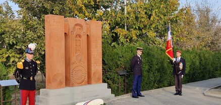 Ֆրանսիայի դեսպանությունը հարգանքի տուրք է մատուցել Ֆրանսիայի համար զոհված հայ մարտիկների հիշատակին