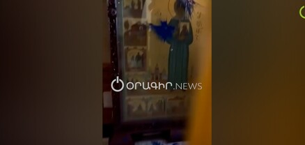 Ստալինի սրբապատկերի վրա ներկ են լցրել Թբիլիսիում, որը բողոքի ցույց է առաջացրել. բացառիկ տեսանյութ