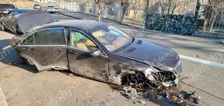 Mercedes-ը մոտ 2 մետր բարձրությունից ընկել և հայտնվել է Դավիթաշենի զինկոմիսարիատի դիմաց. կան վիրավորներ. shamshyan.com