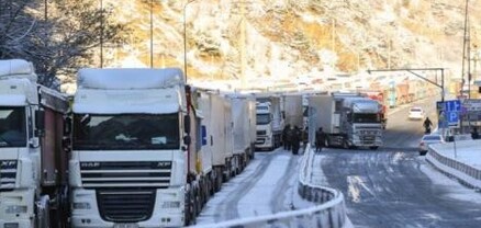 Վրաստանից Հայաստան տանող ճանապարհը փակ է բոլոր տեսակի տրանսպորտային միջոցների համար