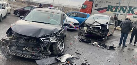 «Կանաչ» սուպերմարկետի մոտ բախվեն «Mitsubishi»-ն ու «Nissan»-ը. կա վիրավոր. shamshyan.com