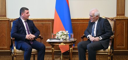 Նախագահ Վահագն Խաչատուրյանն ընդունել է ՏԿԵ նախարար Գնել Սանոսյանին
