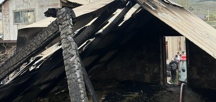 Կամո գյուղում այրվել են տուն և անասնագոմ