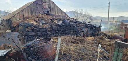 Ծաղկունք գյուղում այրվել է խորդանոց և մոտ 15 հակ անասնակեր