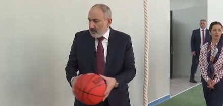 Լավ չի փչած․ Փաշինյանը Ստեփանավանում դժգոհեց բասկետբոլի գնդակի որակից