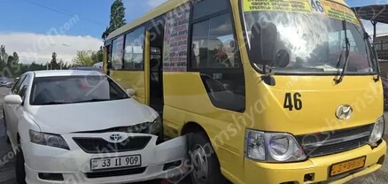 «Առինջ մոլ»-ի հարևանությամբ բախվել են 46 համարի ավտոբուսն ու Toyota-ն. shamshyan.com