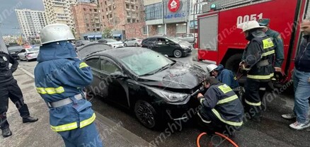 Երևանում հրդեհ է բռնկվել «Կերամա Մարացի» առևտրի սրահի դիմաց կայանված «Hyundai Elantra»-ում. shamshyan.com