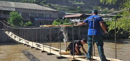 Քարկոփ գյուղի հետիոտնային կամրջի կառուցման աշխատանքները շարունակվում են