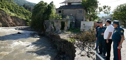 Ջրհեղեղից մեկ շաբաթ անց ՆԳ նախարար Վահե Ղազարյանն այցելել է աղետի գոտի