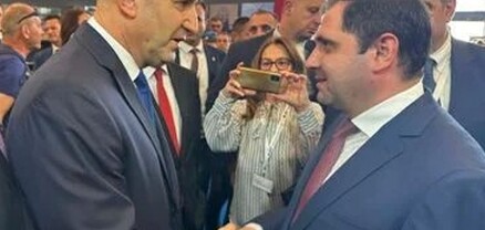 Սուրեն Պապիկյանը կարճատև զրույց է ունեցել Բուլղարիայի նախագահի հետ