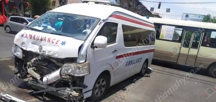 Երևանում շտապօգնության ավտոմեքենան վթարի է ենթարկվել. կան վիրավորներ. shamshyan.com