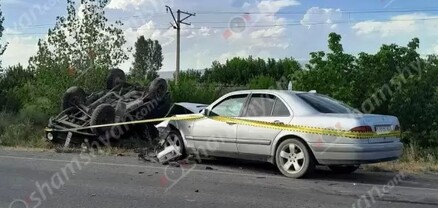 Արմավիրի մարզում բախվել են Mercedes-ն ու Вилис-ը․ վերջինը գլխիվայր շրջվել է․ կա վիրավոր․ shamshyan.com